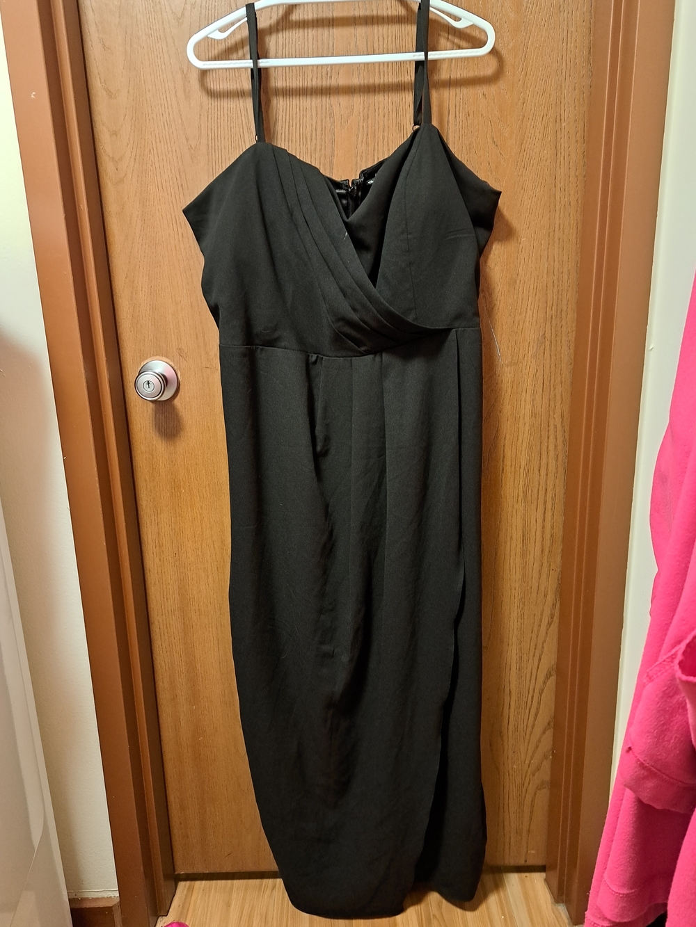 City Chic Black Maxi Dress with Spaghetti Straps